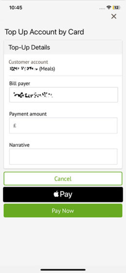 Arbor Payment Screen