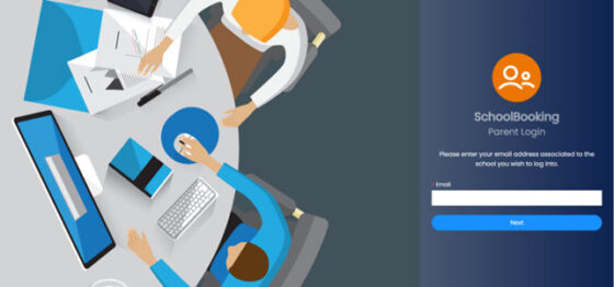 School Booking System Parent Login Screnshot